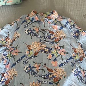 Caribbean mens short sleeve shirt